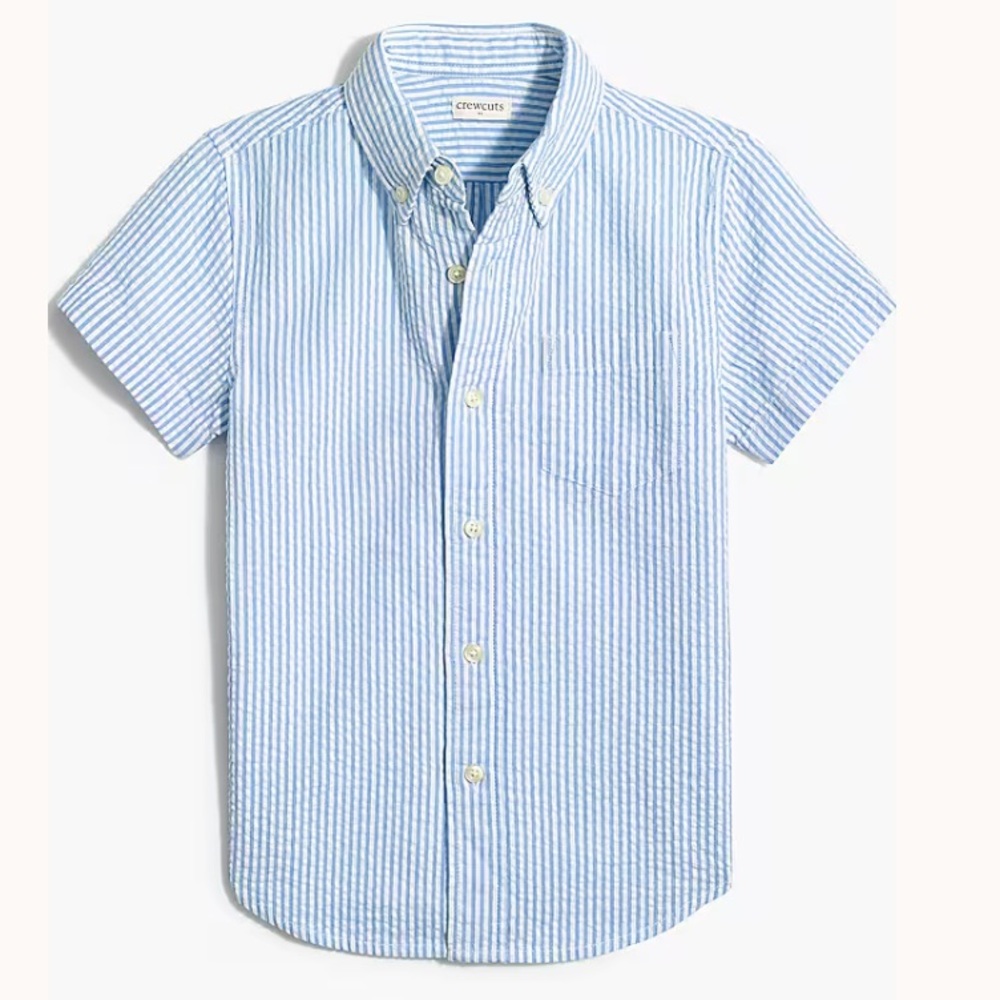 Crewcuts/J. Crew Factory Seersucker Striped Button-Down